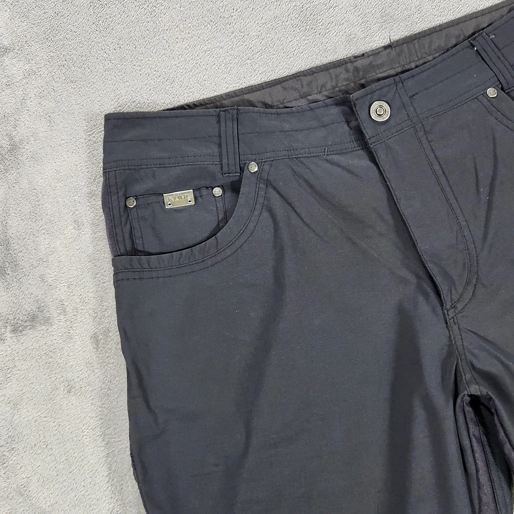 Kuhl Pants Mens 38x30 Renegade Aktion Gray Stretch Nylon Hiking Zip Pocket